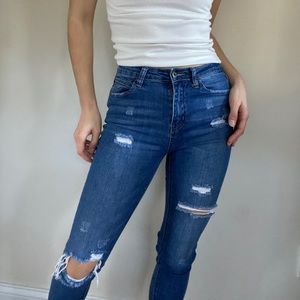 Ripped High Waisted Jeans